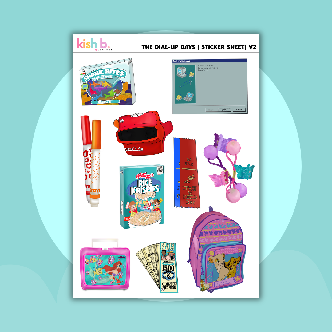 The Dial-Up Days|Journal| Sticker Sheet