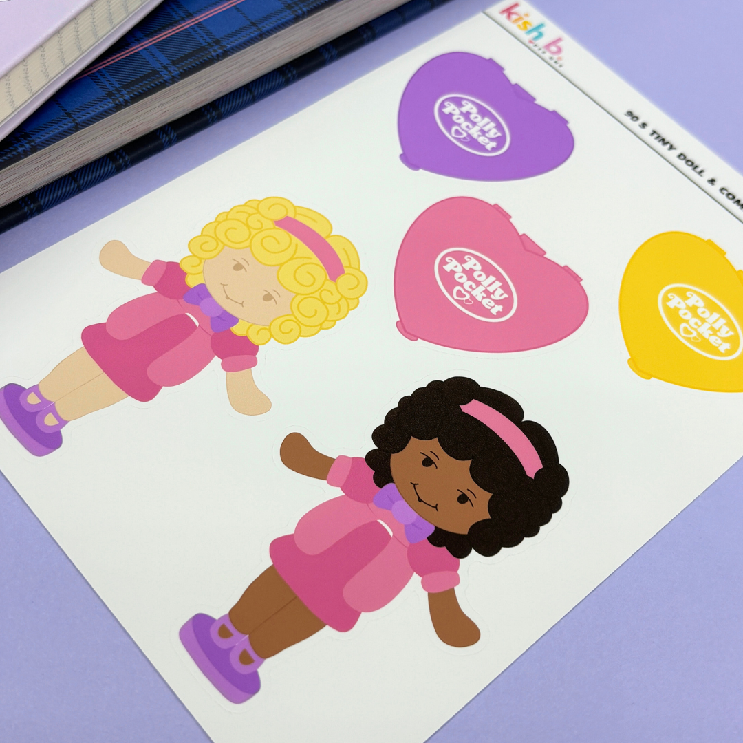 90's Tiny Dolls |Journal| Sticker Sheet
