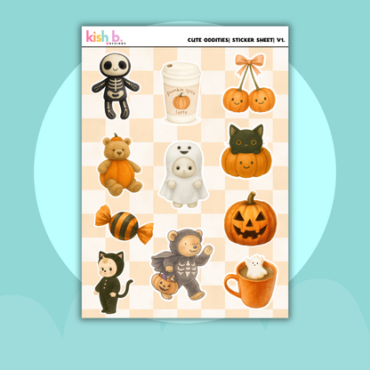 Cute Oddities |Journal| Sticker Sheet