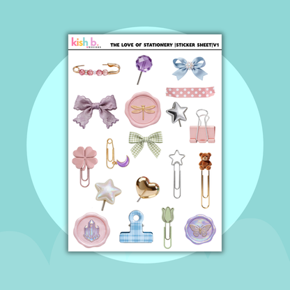 The Love of Stationery|Journal| Sticker Sheet(s)