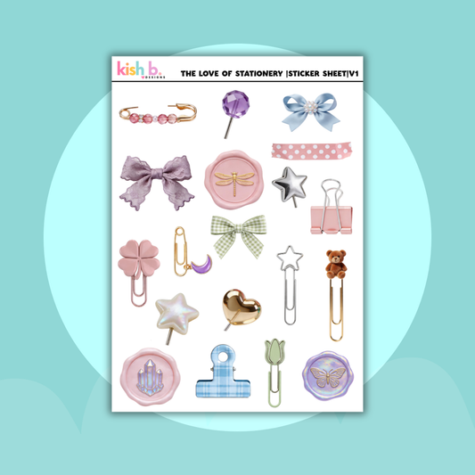 The Love of Stationery|Journal| Sticker Sheet(s)