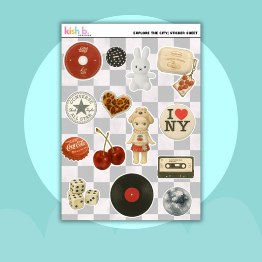 Explore the City  |Journal| Sticker Sheet