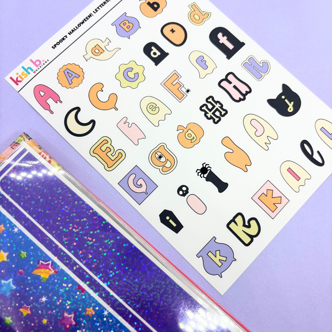 Spooky Halloween Letters | Journal Stickers