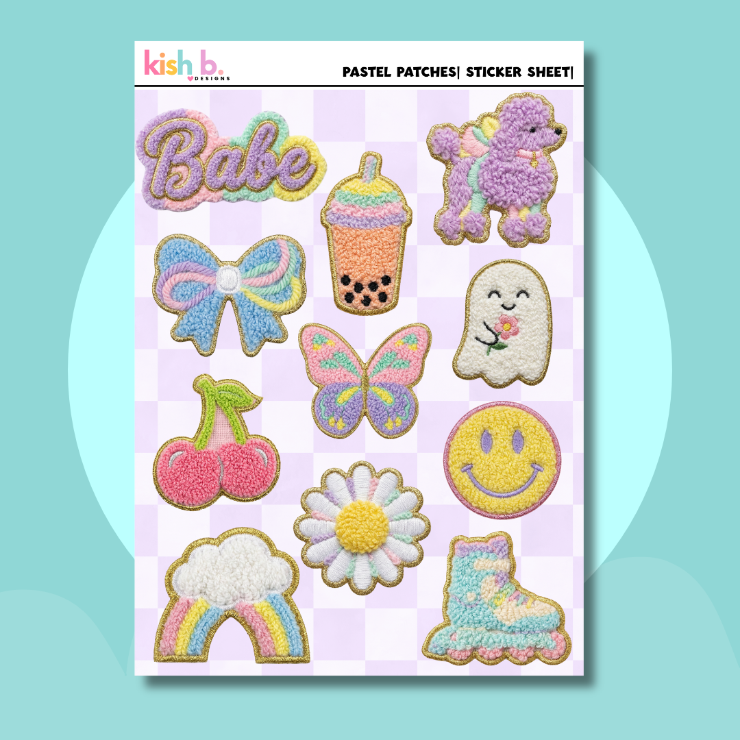 Pastel Patches |Journal| Sticker Sheet