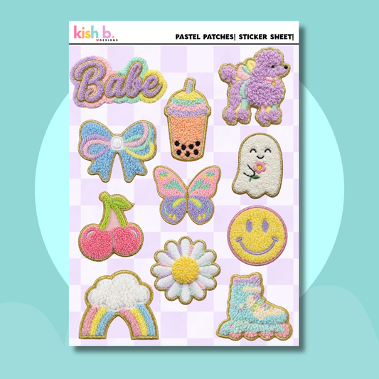 Pastel Patches |Journal| Sticker Sheet
