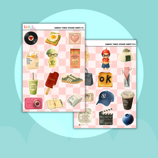 Sunday Vibes |Journal| Sticker Sheet