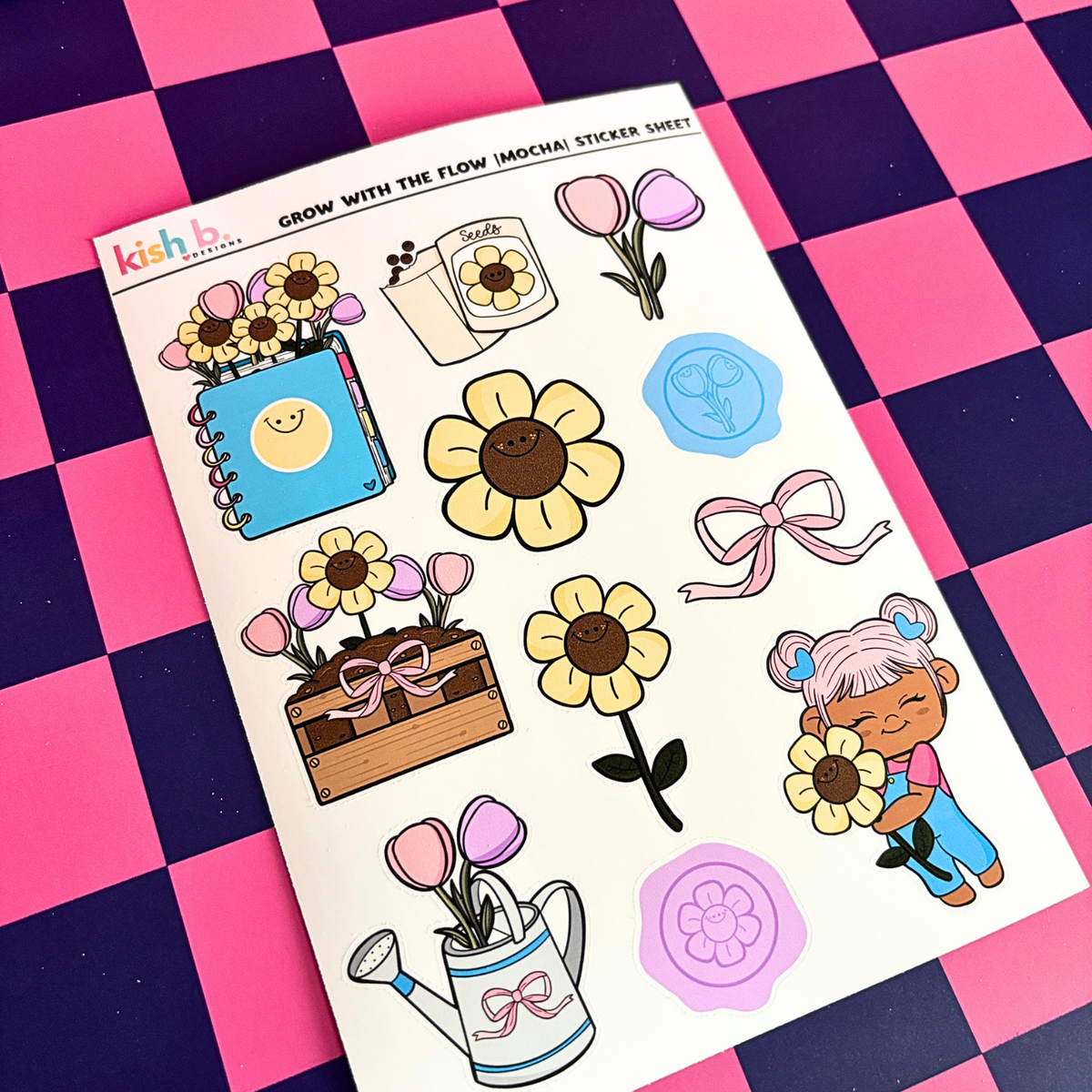 Grow With The Flow |Journal| Character| Sticker Sheet