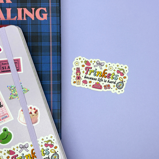 Trinkets Because List is Hard| Vinyl | Waterproof Sticker