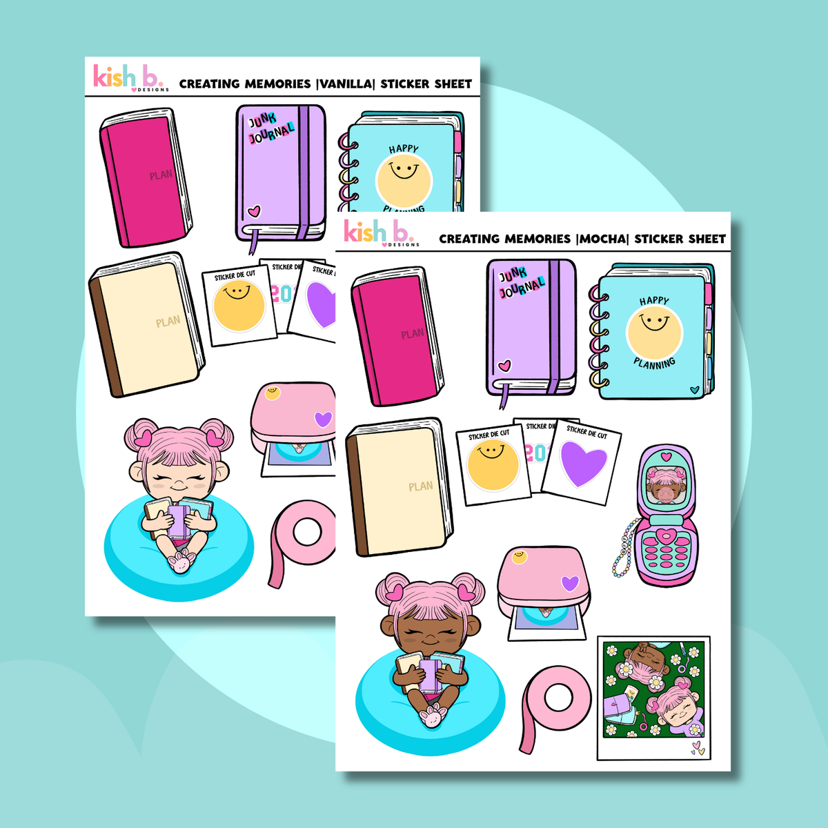 Creating Memories |Journal| Character| Sticker Sheet