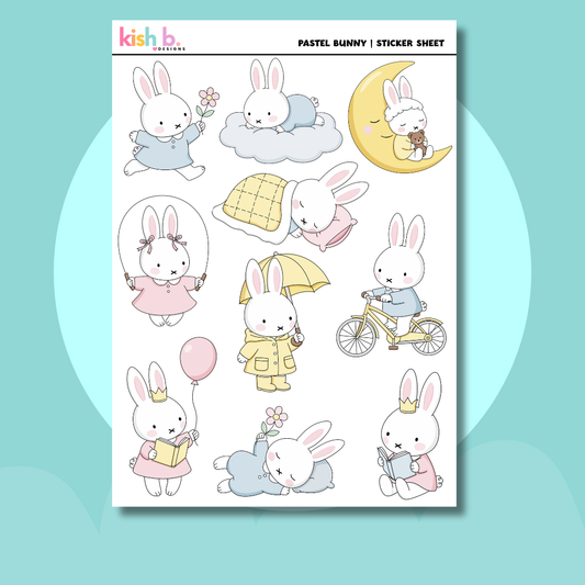 Pastel Bunny |Journal| Sticker Sheet