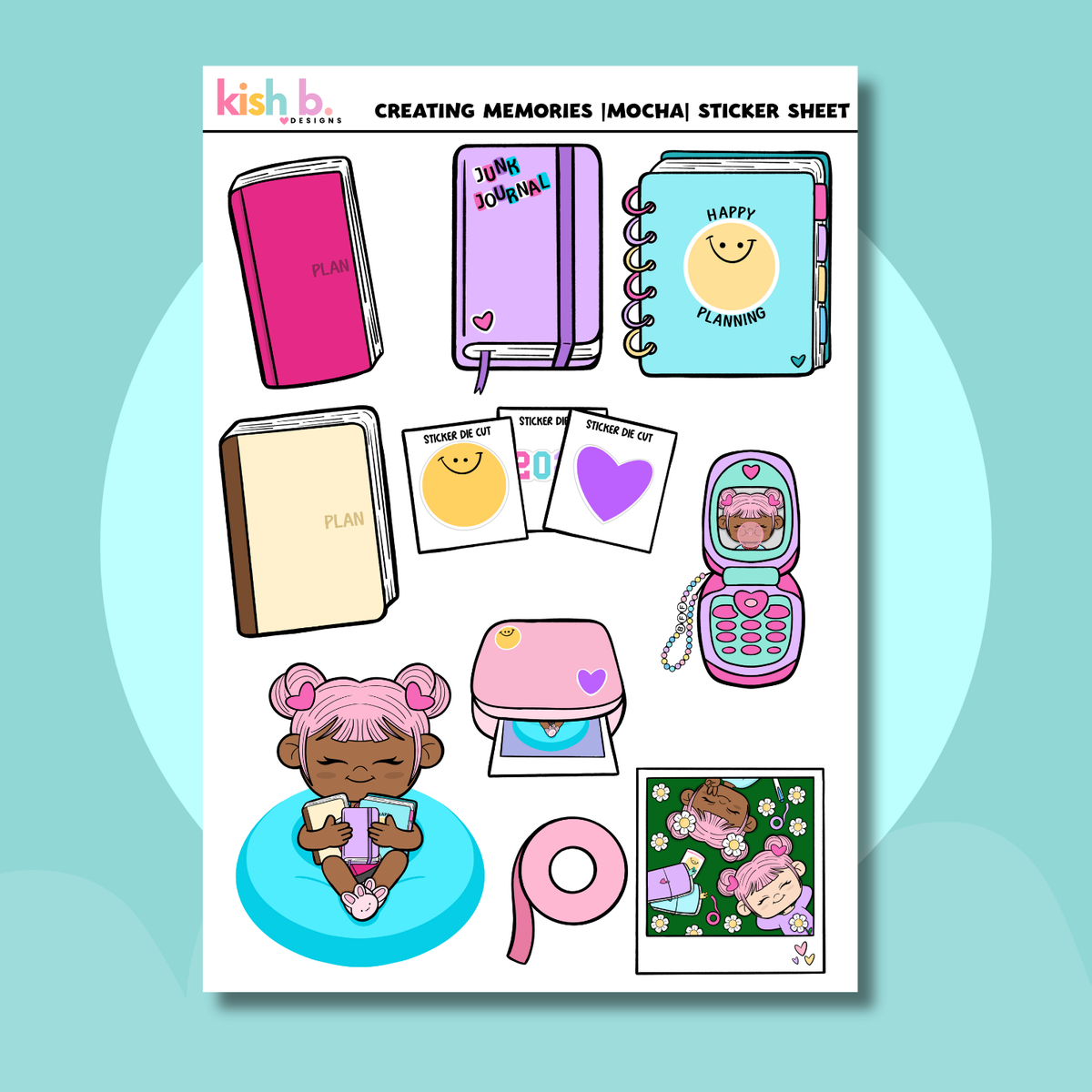 Creating Memories |Journal| Character| Sticker Sheet