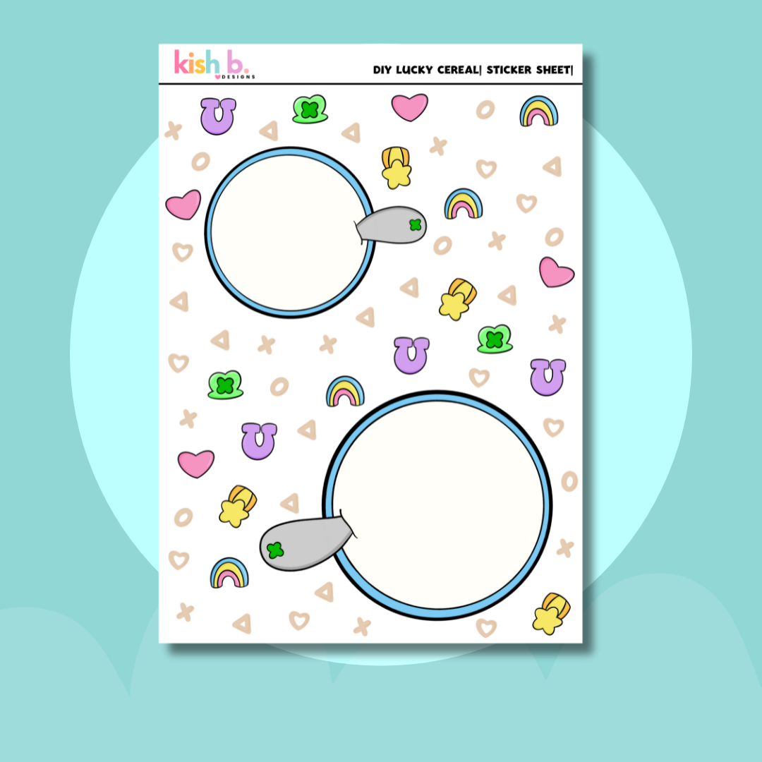 DIY Lucky Cereal  |Journal| Sticker Sheet