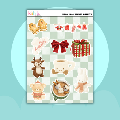 Holly Jolly |Journal| Sticker Sheet