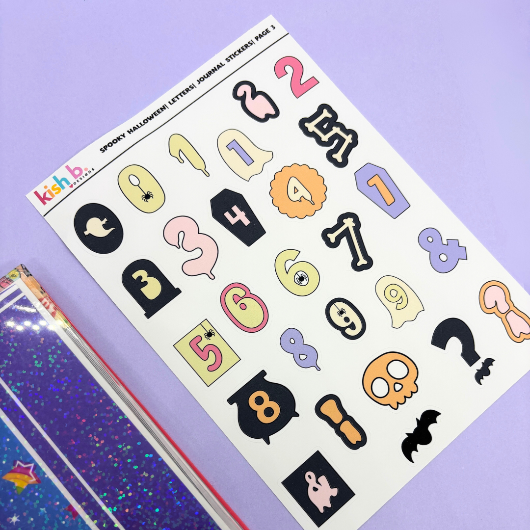 Spooky Halloween Letters | Journal Stickers
