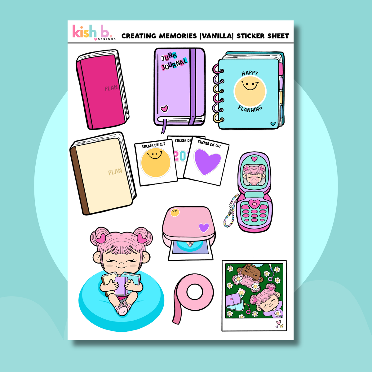 Creating Memories |Journal| Character| Sticker Sheet