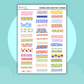 Cute Mini Wash Tape| Stickers| Journal| Sticker Sheet