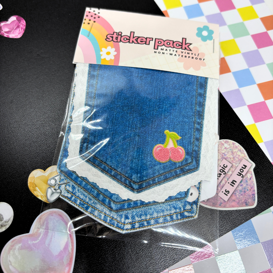 Denim Pocket | Sticker Pack| Die Cuts