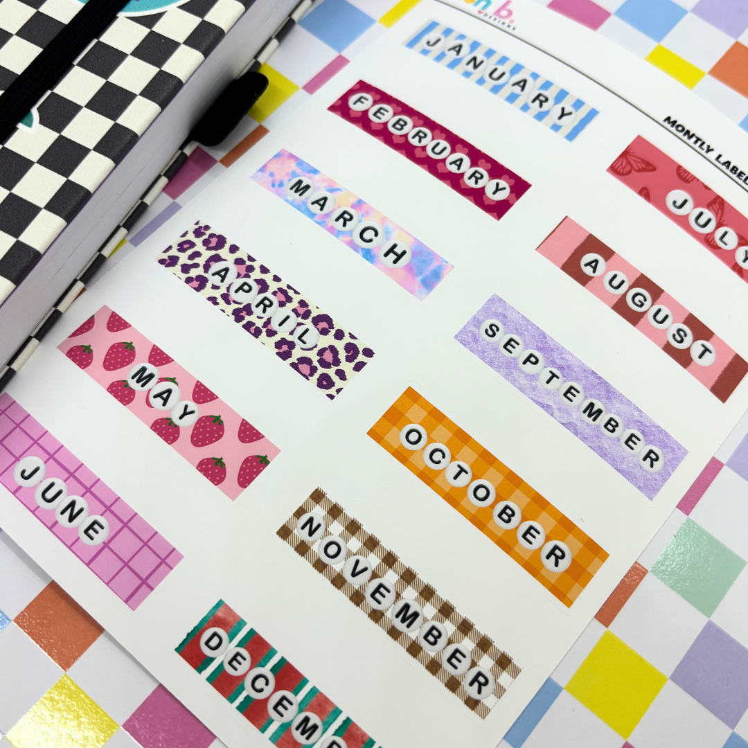 Hello Monthly  |Journal| Sticker Sheet