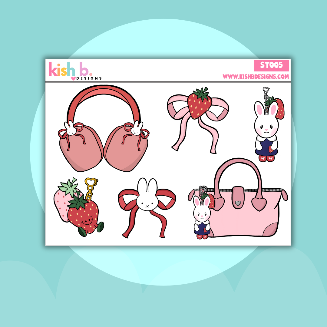 Strawberry Trinkets| Decorative Stickers