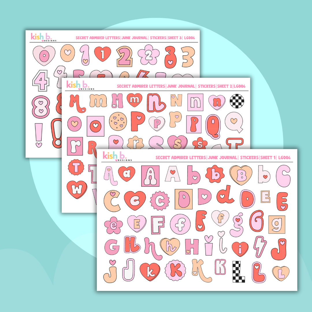Open Letter Sticker Secret Admirer Letters | Journal Stickers – Simply Me, Kish