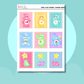 Care-a-Alot Stamps |Journal| Sticker Sheet
