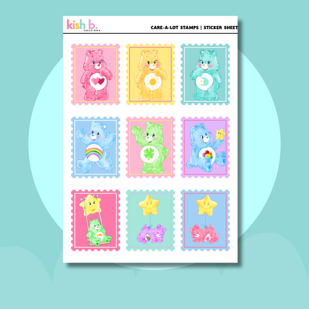 Care-a-Alot Stamps |Journal| Sticker Sheet