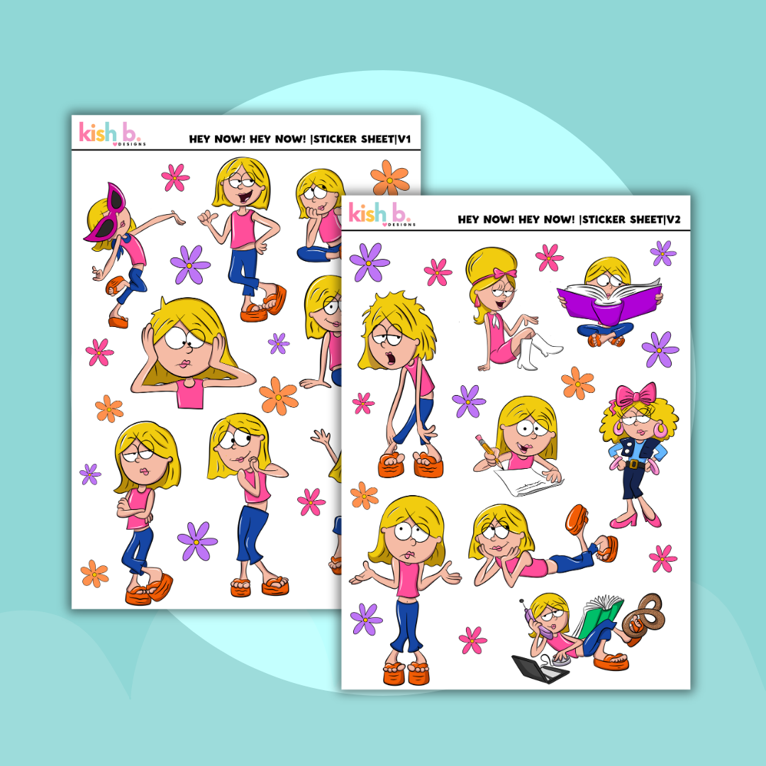 Hey Now! Hey Now! |Journal| Sticker Sheet