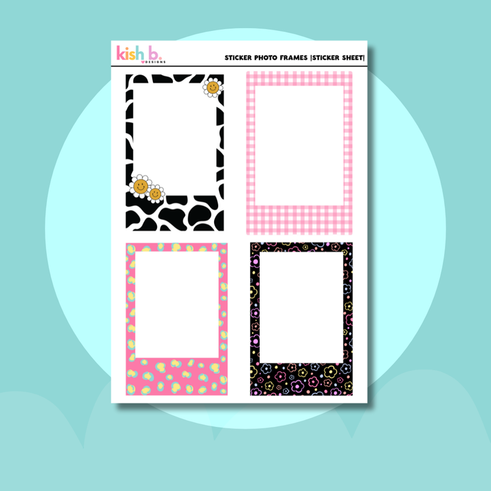 Sticker Photo Frames |Journal| Sticker Sheet – Simply Me, Kish