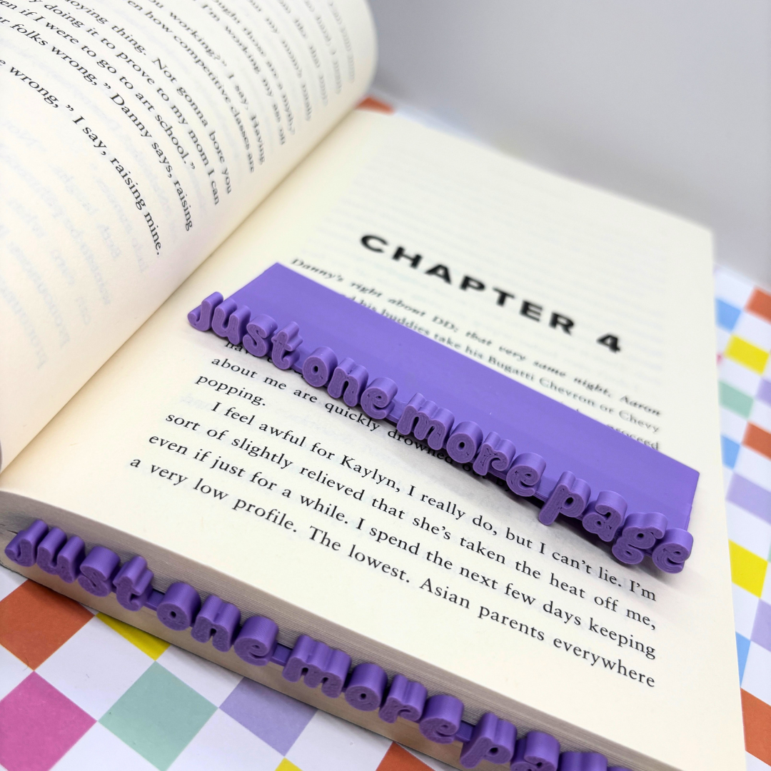 Just One More Page| 3-D| Bookmark