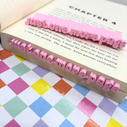 Just One More Page| 3-D| Bookmark