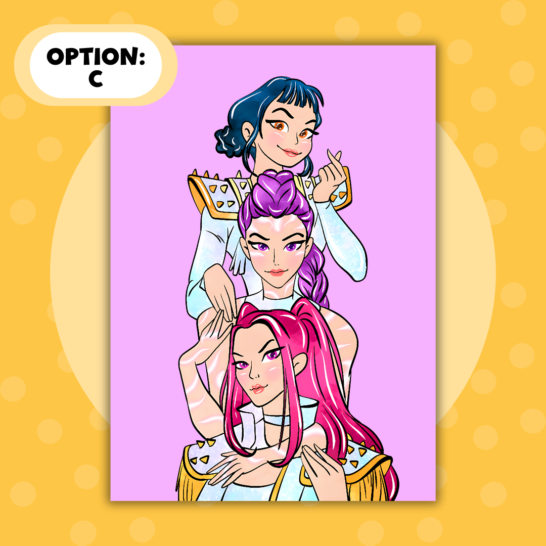 Huntrix| KPop| Demon Hunter| A5| Full Page Sticker