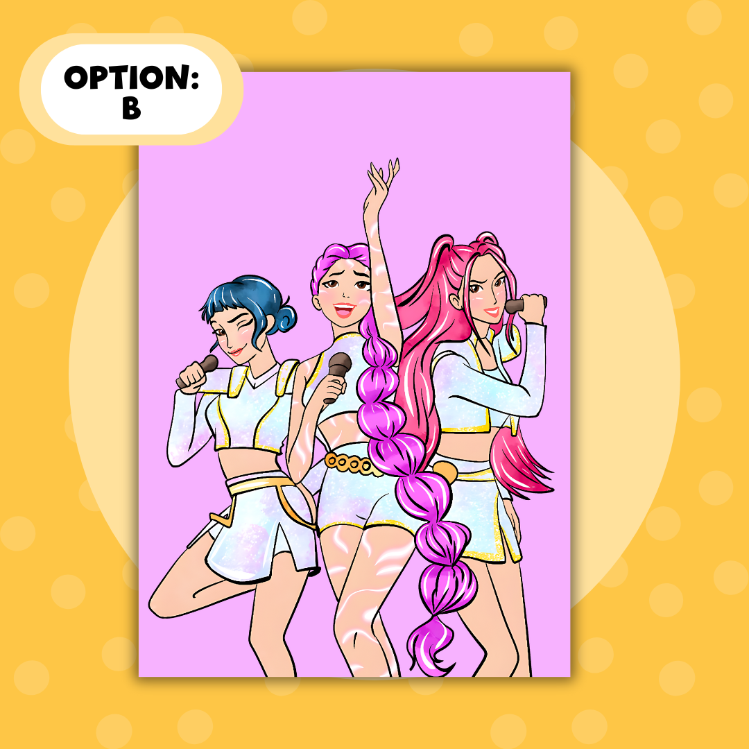 Huntrix| KPop| Demon Hunter| A5| Full Page Sticker