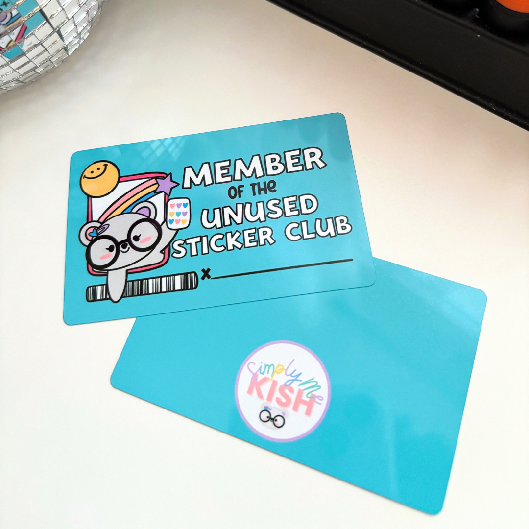 Members Pay Sticker Member of the Unused Sticker Club | Metal Card – Simply Me, Kish
