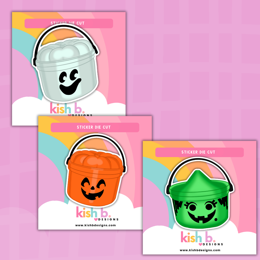 Bucket Sticker 90's Halloween Buckets | Sticker Die Cut – Simply Me, Kish