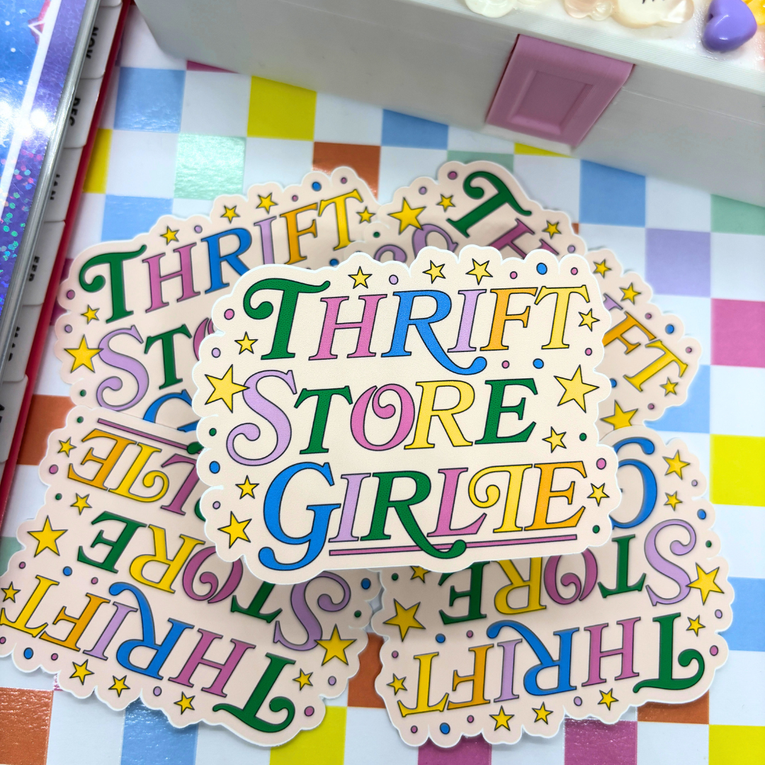 Thrift Store Girlie  | Sticker Die Cut