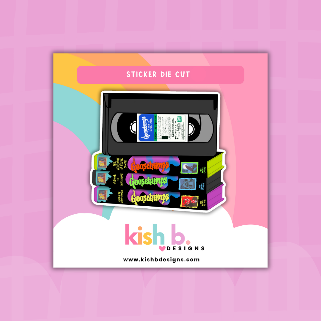 Vhs Sticker 90's VHS Horror TV Show | Sticker Die Cut – Simply Me, Kish
