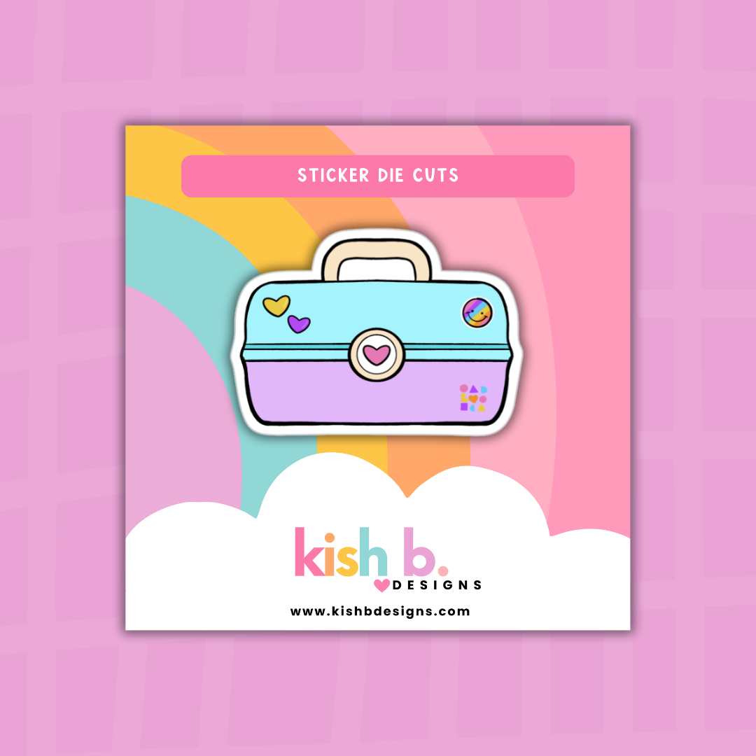 Open Cases Sticker 90's Makeup Case | Sticker Die Cut – Simply Me, Kish