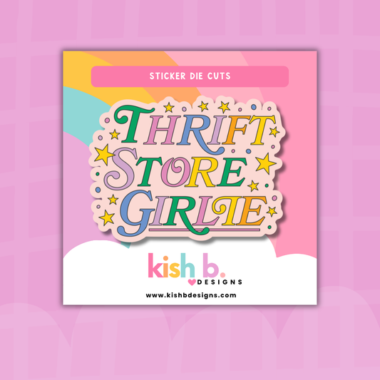 Thrift Store Girlie  | Sticker Die Cut