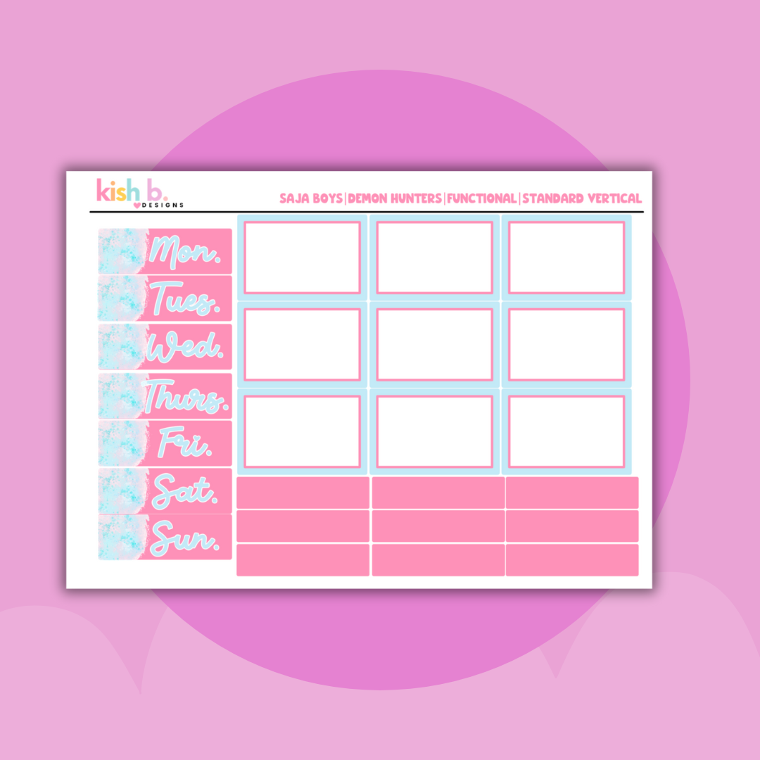 Saja Boys | KPop| Demon Hunter | Standard Vertical | Planner Kit