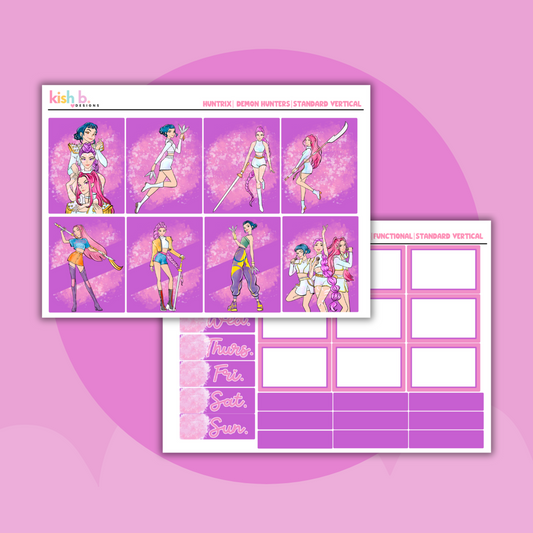 Huntrix| KPop| Demon Hunter | Standard Vertical | Planner Kit