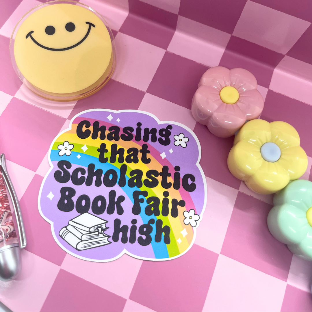 Paper Chasing Sticker Chasing Scholastic Book Fair| Sticker Die Cut – Simply Me, Kish